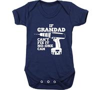 Hippowarehouse If Grandad Can't Fix It No-One Can baby vest bodysuit (short sleeve) boys girls