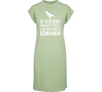 Hippowarehouse If History Repeats Itself I'm Getting a Dinosaur t-Shirt Dress Women's Adults Nightie Nightdress