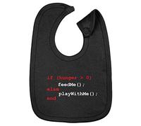 Hippowarehouse If Hungry Feed me Programming Cotton Baby Nursing bib Boys Girls 35cmx22cm