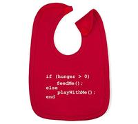 Hippowarehouse If Hungry Feed me Programming Cotton Baby Nursing bib Boys Girls 35cmx22cm