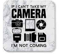 Hippowarehouse If I Can't Take My Camera I'm Not Coming printed coaster gloss finish durable backing 9cm x 9cm 2 pack