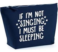 Hippowarehouse If I'm not singing I must be sleeping printed make up cosmetic wash bag 18x19x9cm
