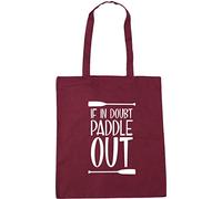 Hippowarehouse If in doubt paddle out Tote Shopping Gym Beach Bag 42cm x38cm, 10 litres