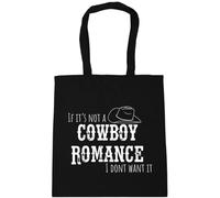 Hippowarehouse If it's not a cowboy romance I don’t want it Tote Shopping Gym Beach Bag 42cm x38cm, 10 litres