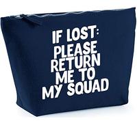 Hippowarehouse If lost please return me to my squad printed make up cosmetic wash bag 18x19x9cm