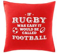 Hippowarehouse If Rugby Was Easy It Would Be Called Football Printed bedroom accessory cushion cover case 41x41cm