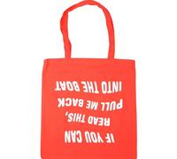 Hippowarehouse If You Can Read This, Pull Me Back Into The Boat (Printed Upside Down) Tote Shopping Gym Beach Bag 42cm x38cm, 10 litres