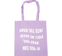 Hippowarehouse If You Can Read This, Pull Me Back Into The Boat (Printed Upside Down) Tote Shopping Gym Beach Bag 42cm x38cm, 10 litres