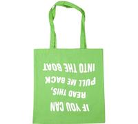 Hippowarehouse If You Can Read This, Pull Me Back Into The Boat (Printed Upside Down) Tote Shopping Gym Beach Bag 42cm x38cm, 10 litres