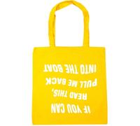 Hippowarehouse If You Can Read This, Pull Me Back Into The Boat (Printed Upside Down) Tote Shopping Gym Beach Bag 42cm x38cm, 10 litres