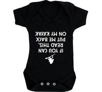 Hippowarehouse If You Can Read This, Put Me Back On My Kayak (Printed Upside Down) baby vest bodysuit (short sleeve) boys girls