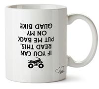 Hippowarehouse If You Can Read This, Put Me Back On My Quad Bike (Printed Upside Down) Printed Mug Cup Ceramic 10oz