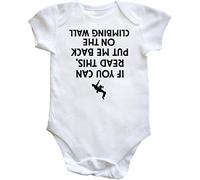 Hippowarehouse If You Can Read This, Put Me Back On The Climbing Wall (Printed Upside Down) baby vest bodysuit (short sleeve) boys girls