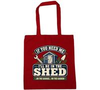 Hippowarehouse If you need me i'll be in the shed Tote Shopping Gym Beach Bag 42cm x38cm, 10 litres