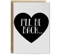 Hippowarehouse I'll be back. Army soldier Personalised Card A6 with envelope for him for her Funny Cards for Men and Women Blank inside option