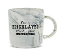 Hippowarehouse I'm a Bricklayer What's Your Superpower? Printed Mug Various Colour Options Ceramic Cup Kitchenware 11oz