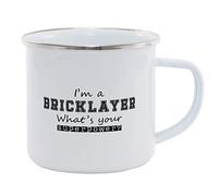 Hippowarehouse I'm a Bricklayer What's Your Superpower? Printed Mug Various Colour Options Ceramic Cup Kitchenware 11oz