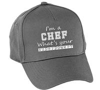 Hippowarehouse I'm a Chef What's Your Superpower? Baseball Cap hat Premium Printed 5 Panel OneSize Adults Graphite Grey