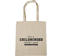Hippowarehouse I'm A Childminder What's Your Superpower? Tote Shopping Gym Beach Bag 42cm x38cm, 10 litres
