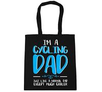 Hippowarehouse I'm a cycling dad just like a normal dad except much cooler Tote Shopping Gym Beach Bag 42cm x38cm, 10 litres