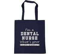 Hippowarehouse I'm A Dental Nurse What's Your Superpower? Tote Shopping Gym Beach Bag 42cm x38cm, 10 litres