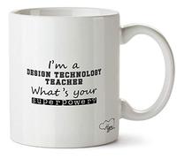 Hippowarehouse I'm a Design Technology Teacher What's Your Superpower? Printed Mug Cup Ceramic 10oz