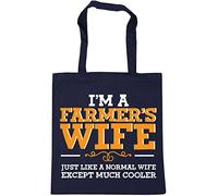 Hippowarehouse I'm a farmer's wife just like a normal wife except much cooler Tote Shopping Gym Beach Bag 42cm x38cm, 10 litres
