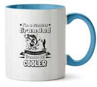 Hippowarehouse I'm a Fishing Grandad Like a Normal Grandad but Cooler Printed Mug Various Colour Options Ceramic Cup Kitchenware 11oz