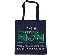 Hippowarehouse I'm a football mum just like a normal mum except much cooler Tote Shopping Gym Beach Bag 42cm x38cm, 10 litres