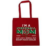 Hippowarehouse I'm a football mum just like a normal mum except much cooler Tote Shopping Gym Beach Bag 42cm x38cm, 10 litres