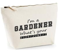 Hippowarehouse I'm a Gardener What's Your Superpower? printed make up cosmetic wash bag 18x19x9cm