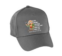 Hippowarehouse I'm a Grumpy Old man just let me Ask My Wife First Premium Printed 5 Panel Baseball Cap hat OneSize Adults Grey