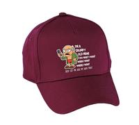 Hippowarehouse I'm a Grumpy Old man just let me Ask My Wife First Premium Printed 5 Panel Baseball Cap hat OneSize Adults Burgundy