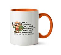 Hippowarehouse I'm a Grumpy Old man just let me Ask My Wife First Printed Mug Various Colour Options Ceramic Cup Kitchenware 11oz
