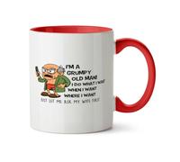Hippowarehouse I'm a Grumpy Old man just let me Ask My Wife First Printed Mug Various Colour Options Ceramic Cup Kitchenware 11oz