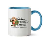 Hippowarehouse I'm a Grumpy Old man just let me Ask My Wife First Printed Mug Various Colour Options Ceramic Cup Kitchenware 11oz