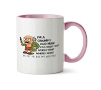 Hippowarehouse I'm a Grumpy Old man just let me Ask My Wife First Printed Mug Various Colour Options Ceramic Cup Kitchenware 11oz