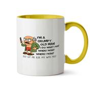 Hippowarehouse I'm a Grumpy Old man just let me Ask My Wife First Printed Mug Various Colour Options Ceramic Cup Kitchenware 11oz