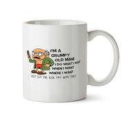 Hippowarehouse I'm a Grumpy Old man just let me Ask My Wife First Printed Mug Various Colour Options Ceramic Cup Kitchenware 11oz