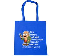 Hippowarehouse I'm a grumpy old man just let me ask my wife first Tote Shopping Gym Beach Bag 42cm x38cm, 10 litres