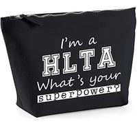 Hippowarehouse I'm a HLTA what's your superpower? printed make up cosmetic wash bag 18x19x9cm