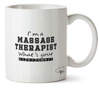 Hippowarehouse I'm a Massage Therapist What's Your Superpower? Printed Mug Cup Ceramic 10oz