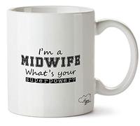 Hippowarehouse I'm a Midwife What's Your Superpower? Printed Mug Cup Ceramic 10oz