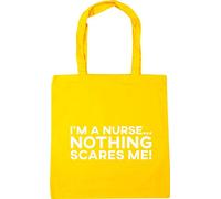 Hippowarehouse I'm a Nurse Nothing Scares Me Tote Shopping Gym Beach Bag 42cm x38cm, 10 litres