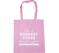 Hippowarehouse I'm a Nursery Nurse what's your superpower? Tote Shopping Gym Beach Bag 42cm x38cm, 10 litres