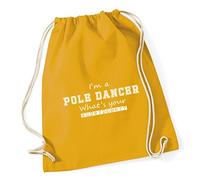 Hippowarehouse I'm a Pole Dancer What's Your Superpower? Drawstring Cotton School Gym Bag 37cm x 46cm, 12 litres