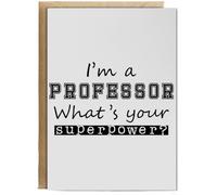 Hippowarehouse I'm a Professor what's your superpower? Birthday Card A5 Personalised with envelope for him for her Funny Cards for Men and Women Blank inside option