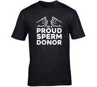 Hippowarehouse I'm a Proud Sperm Donor Unisex Short Sleeve t-Shirt (Specific Size Guide in Description) Black