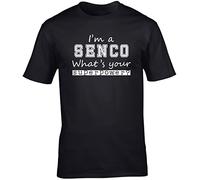 Hippowarehouse I'm a Senco What's Your Superpower? Unisex Short Sleeve t-Shirt (Specific Size Guide in Description) Black