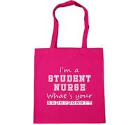 Hippowarehouse I'm A Student Nurse What's Your Superpower? Tote Shopping Gym Beach Bag 42cm x38cm, 10 litres